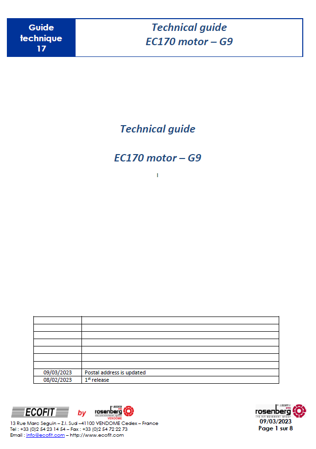 ECOFIT G9 170W technical guide